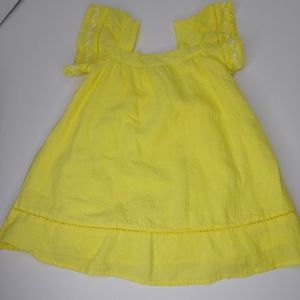 Art Class Yellow Embroidered Shift Kid's Dress 4